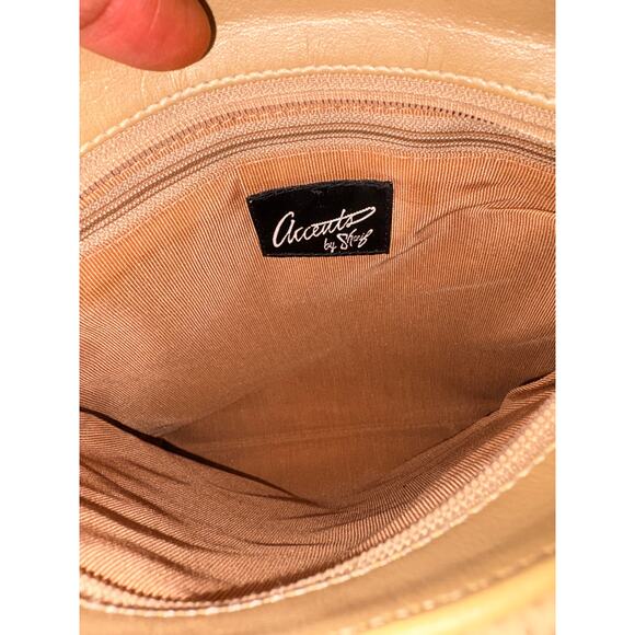 Accents by Sharif Vintage Crossbody Leather Purse Flower - Picture 7 of 16